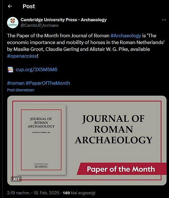 Mitteilung von Cambridge University Press