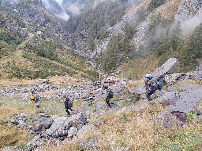Exkursion Saumpfade Cardinello Schlucht 2025