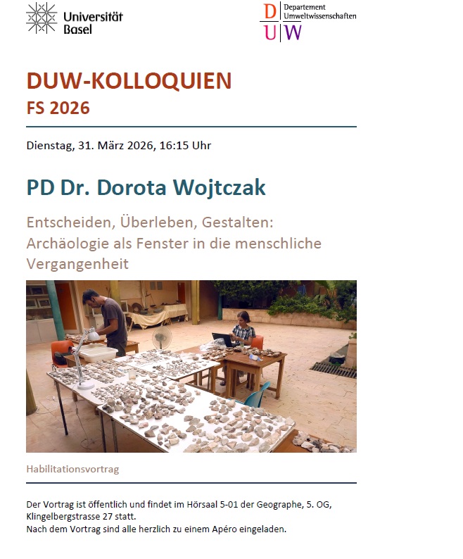 Habilitationsvortrag PD Dr. Dorota Wojtczak FS 26